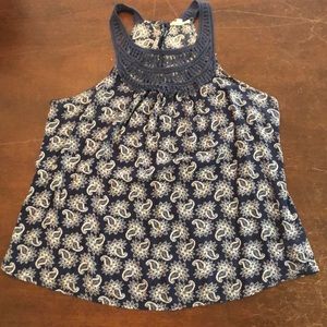 Paisley embroidered top